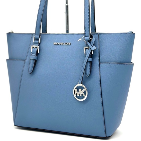 Michael Kors Large Charlotte Tote Bag Denim - Picture 3 of 10